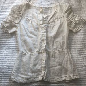 Anthropologie White Blouse